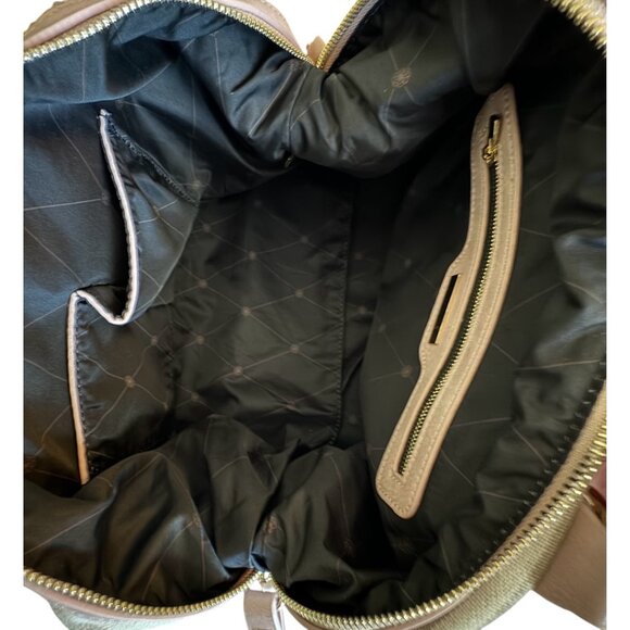 NWT MMS Design Studio Boho Aztec & Stripe Embroidered Canvas Purse Beige / Blush - Picture 6 of 8